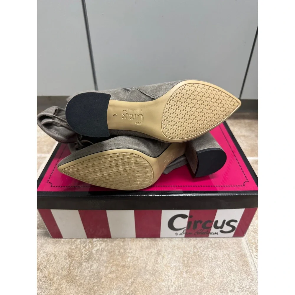 Circus by Sam Edelman Hanover Flint Grey Over the Knee Block Heel Boots Size 8 M